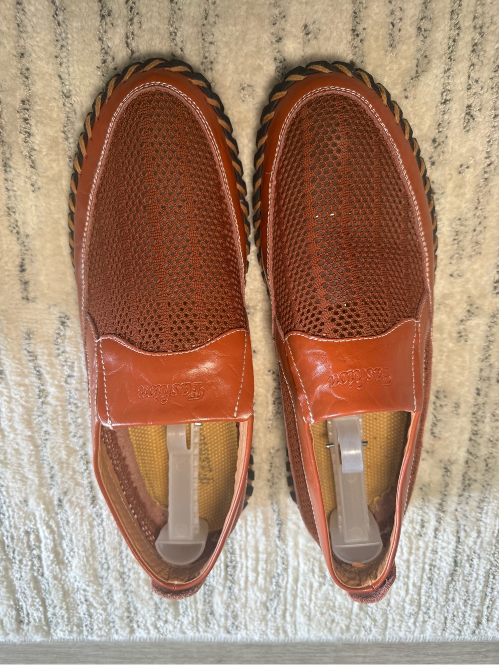 Men's Slip-On Driving Loafers in Burnt Orange